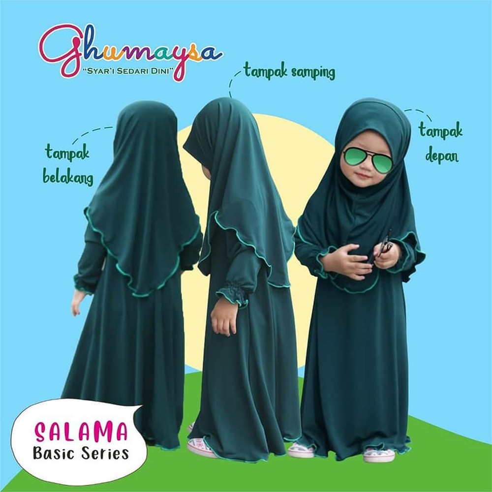 Ghumaysa Salama Baby Basic series Gamis Anak Baju Muslim Perempuan