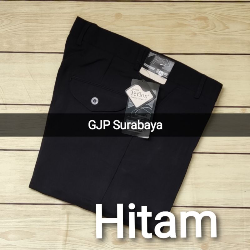 celana kerja pria hitam formal kantor size 27 - 44