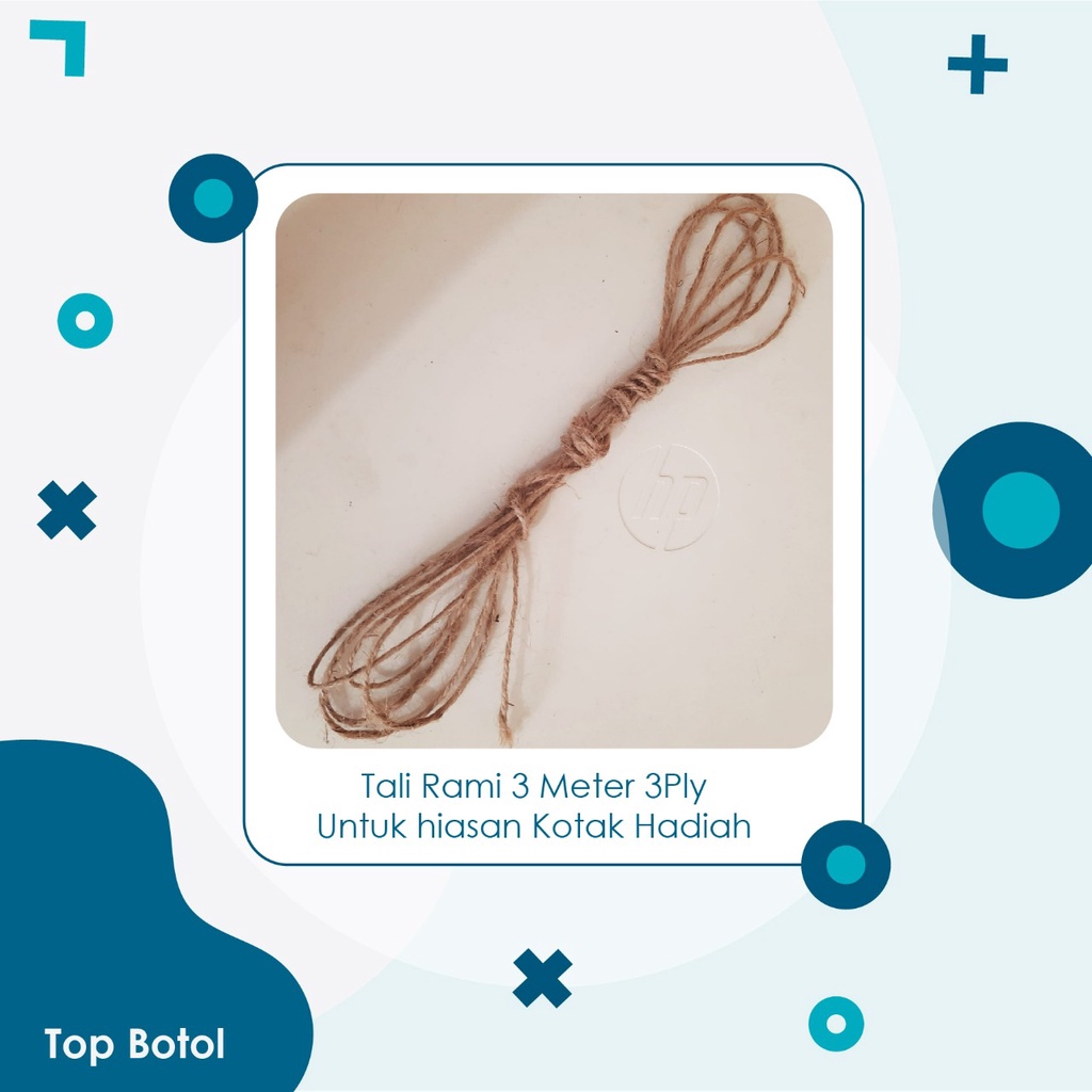 

(Per 5pcs) Tali Rami Panjang 3meter Tebal 3 Helai Tali Goni Untuk Hiasan Gift Box