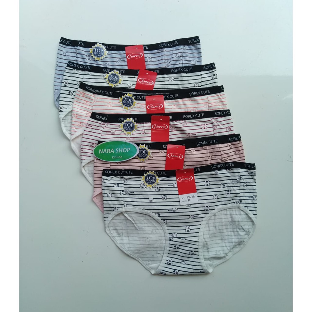 Grosir 6 PCS CD Wanita Remaja Sorex 13218 | Pakaian Dalam Wanita | Cd Wanita Remaja | Cd Sorex