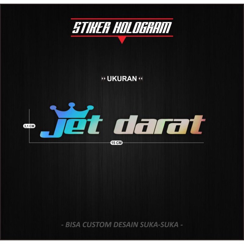 

Stiker Cutting Hologram Jet Darat