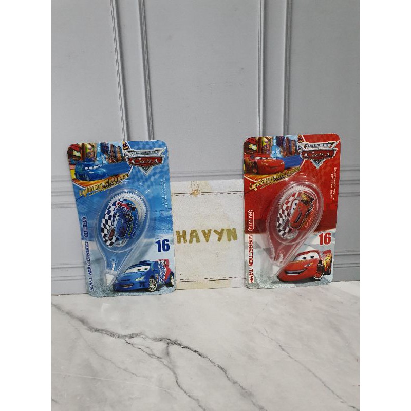 TIPEX ROLL/correction tape/tip-ex kertas/tipe-x karakter lucu kecil-Cars 16M