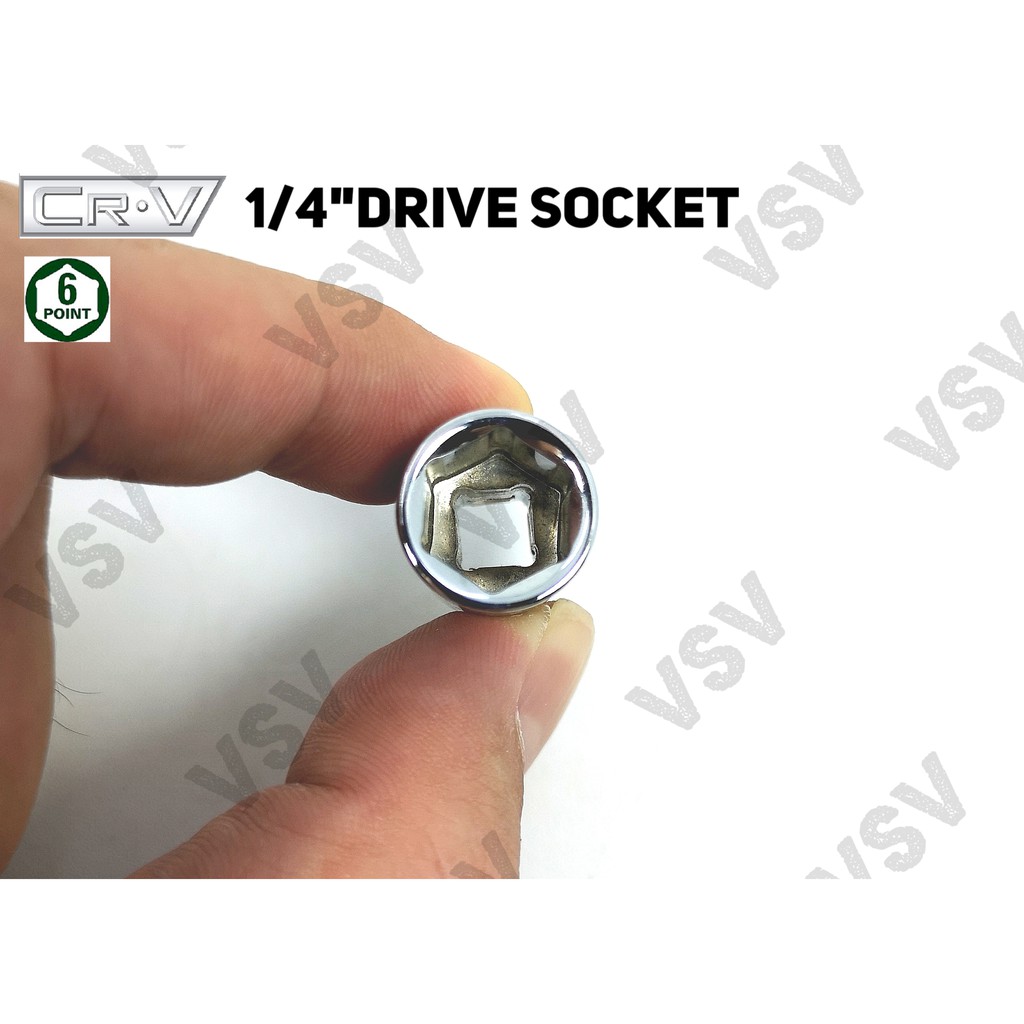 Gestar Kunci Sok 1/4&quot;DR 6mm 6PT Anak Sock 1/4&quot;Drive Socket 6mm 6 Point