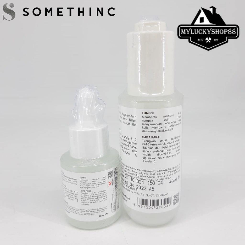 Somethinc Niacinamide + Moisture Beet Serum 20ml 40ml Wajah 20 40 ml