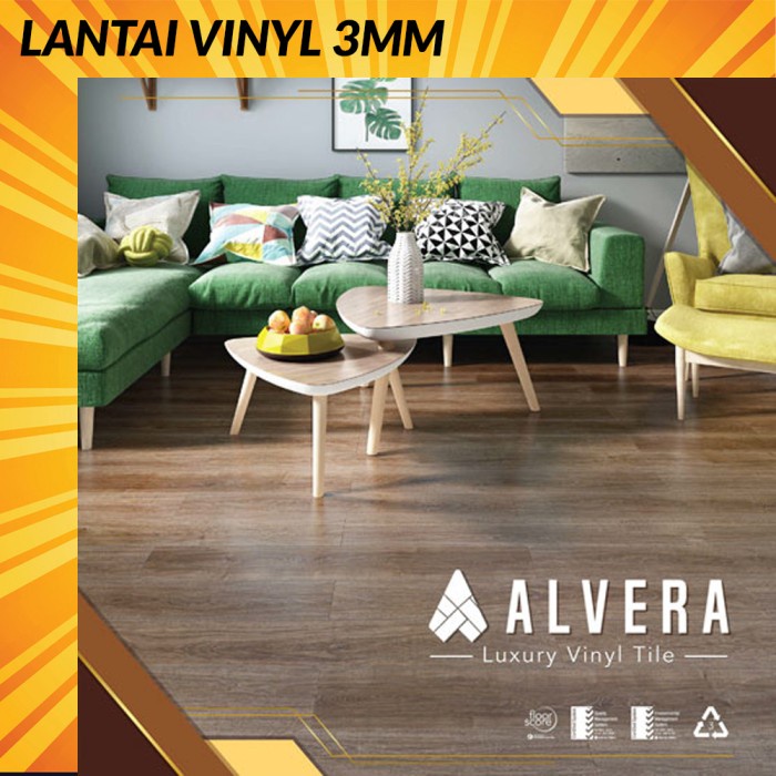Lantai Vinyl Tile 3mm Motif Kayu Premium Murah ALVERA VINYL FLOORING