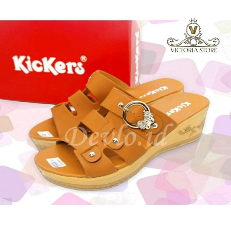 Sandal Wedges Wanita Kickers Sandal Wanita Kikinian Terlaris Sandal Sendal Wanita Terbaru 2022