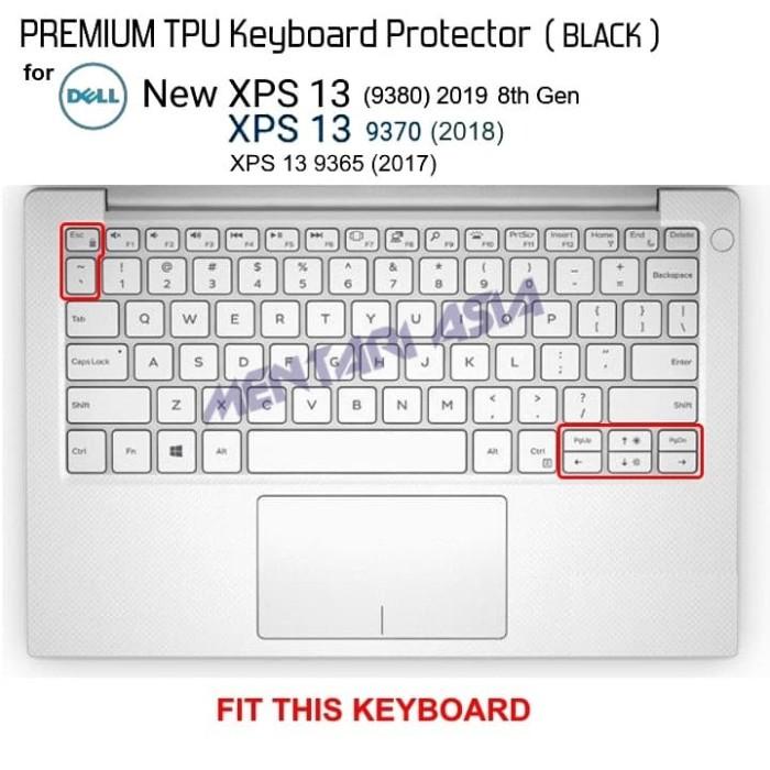 Keyboard Protector DELL XPS 13 9370 9380 - PREMIUM TPU BLACK