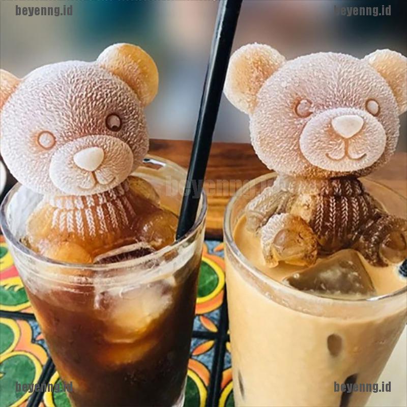Alat Pembuat Es Batu Bentuk Beruang Kecil Untuk Whiskey Wine Cocktail