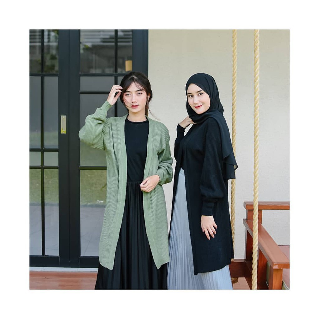 Cardigan Rajut Panjang Long Balony Outwear Korean Style