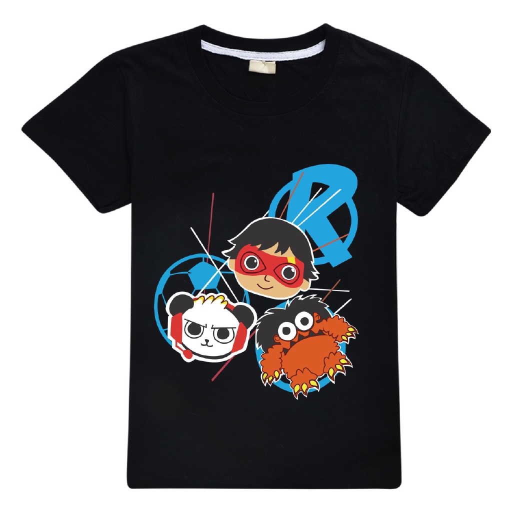 Kaos T Shirt Katun Korea Anak Laki Laki Perempuan Lengan Pendek Round Neck Gambar Kartun