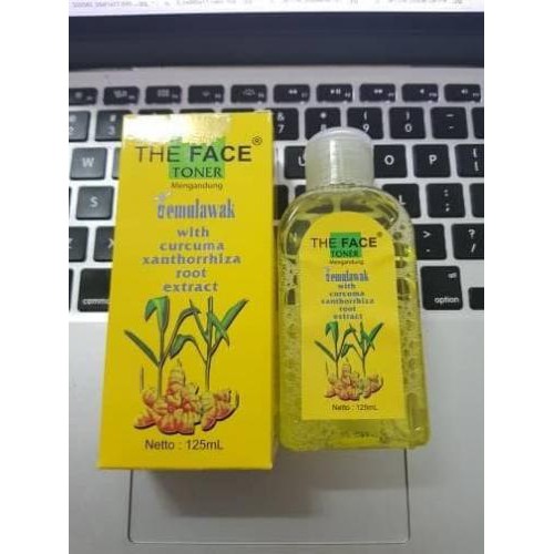 original temulawak toner THE FACE holo emas netto 125ml atasi jerawat