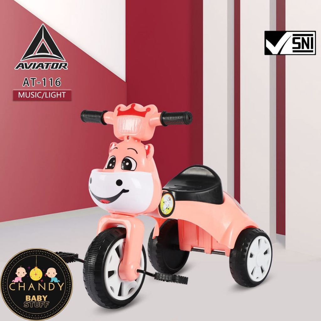 SEPEDA ANAK RODA TIGA BABY INFANT FOLDING TRICYCLE AVIATOR AT 116