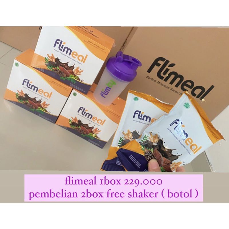 

Flimeal Coklat - Buy 2box Free Shaker, Flimeal memberikan efek kenyang lebih tahan