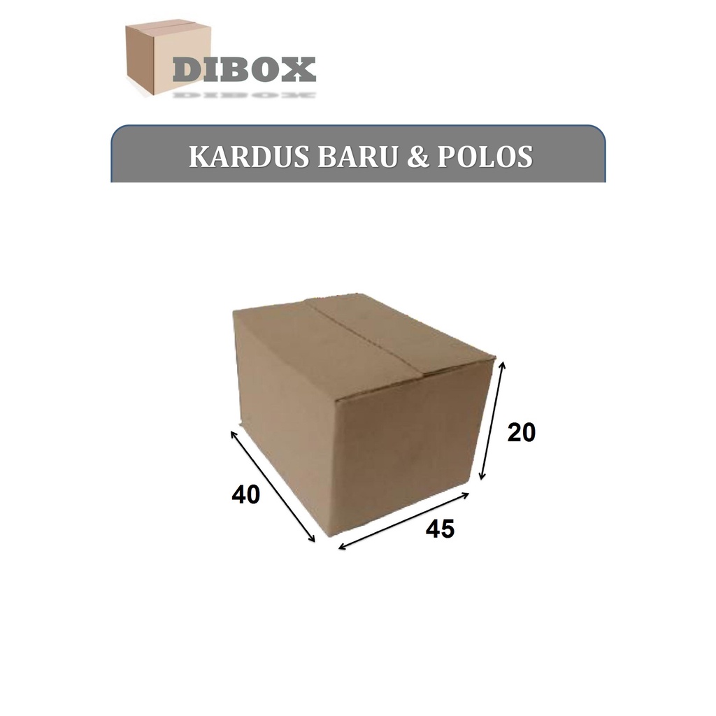 

KARDUS/BOX KARTON POLOS UKURAN 40 X 45 X 20 CM DOUBLE WALL