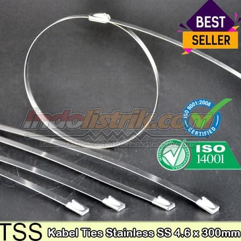 

Kabel Ties Stainless 30cm SS 4.6 x 300mm TSS Cable Tis Steel Bermutu