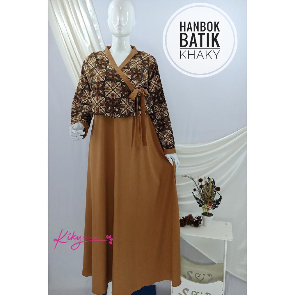 Promo Terbaru Gamis Baju Muslim Katun Jepang Cantik Kekinian Korea Hanbok Batik Shopee Indonesia