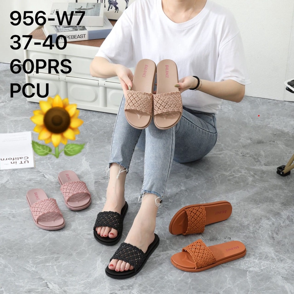 Sandal Karet Jelly Wedges Wanita import Model Terbaru Original Kekinian by AGUNG STYLEBalance 956-W7