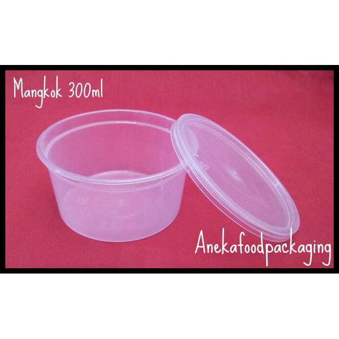 MANGKOK PLASTIK BENING TAHAN PANAS UNTUK MICROWAVE 300ML + TTP