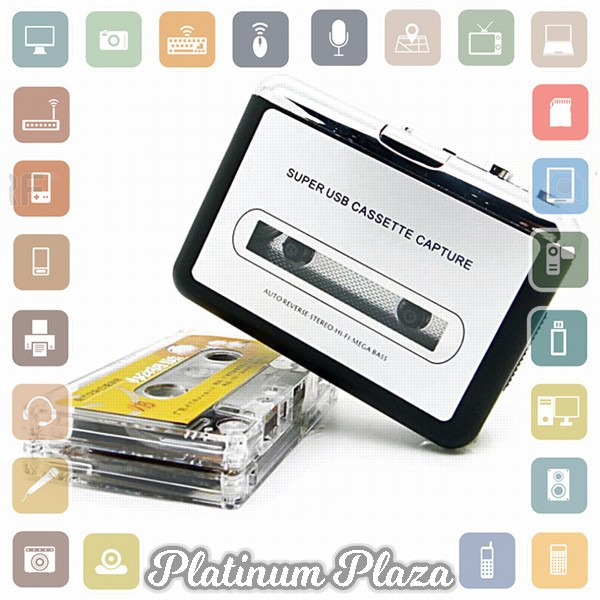 Ezcap Konverter Kaset Tape USB Cassette Capture MP3 Player - 2182 - Silver`YP0X70-