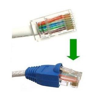 PLUG BOOT RJ-45 RJ45 RJ 45 Cover penutup cap biru isi 100 pcs