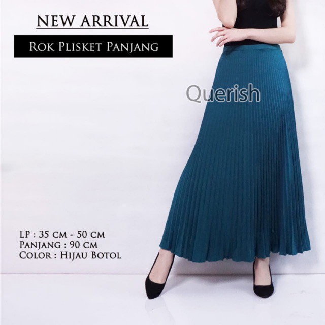  ROK  MAXI WARNA  HITAM COKSU CREAM  TERMURAH ROK  PLISKET  