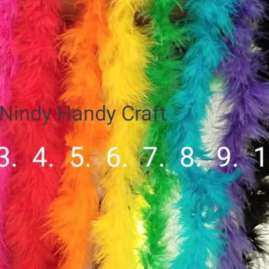 ◌ Bulu angsa perroll 10yard - Bulu ayam Meteran ℮