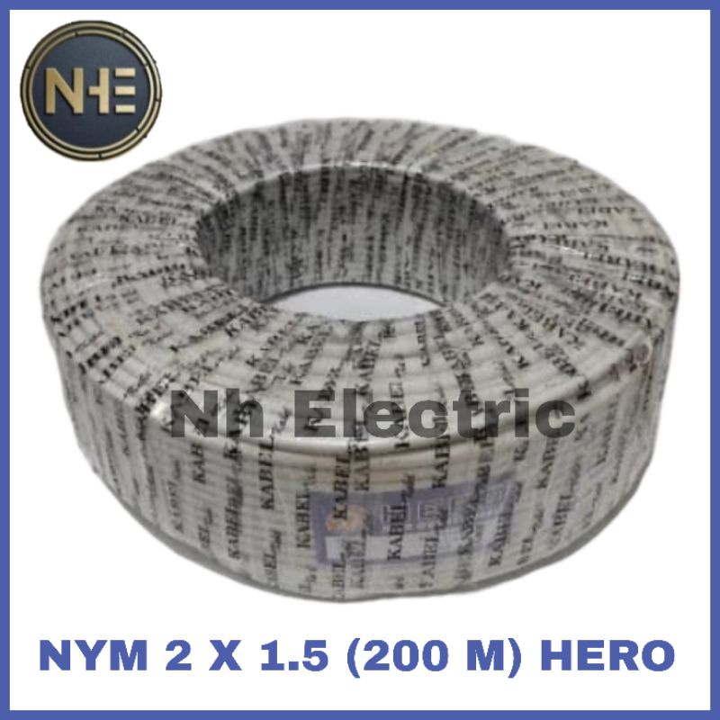 Kabel Listrik Nym 2x1,5mm 200M Hero - Kabel Kawat 2x1.5mm 200 Meter Hero