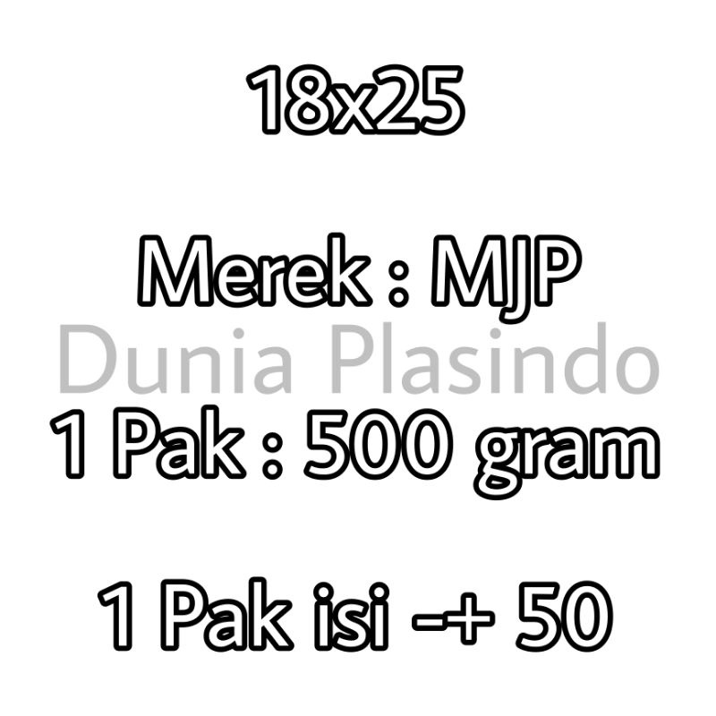 Plastik PP Bening MJP Tebal 010 Uk.18x25