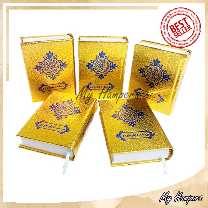 Alquran Saku Mini Alquran Kecil Cover Emas Kantong Mini Kecil Al Qur'an Murah Non Terjemah Premium