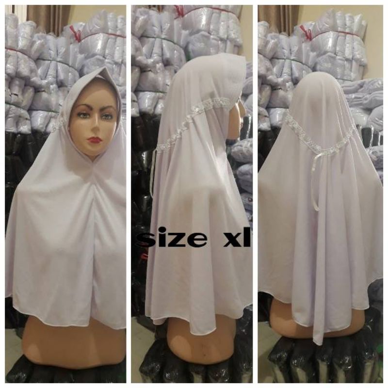 HIJAB SEKOLAH SD,SMP,SMA / ilbab sekolah serut / Rabbani anakJilbab sekolah SD standar (M) // serut pita-1