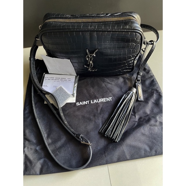 YSL CROCO CAMERA BAG