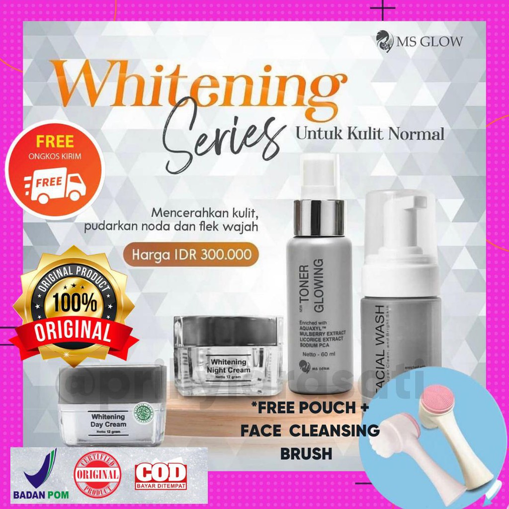 [BISA COD] Ms Glow Paket Whitening Paket Lengkap 4 in 1 Original Memutihkan Mencerahkan Glowing