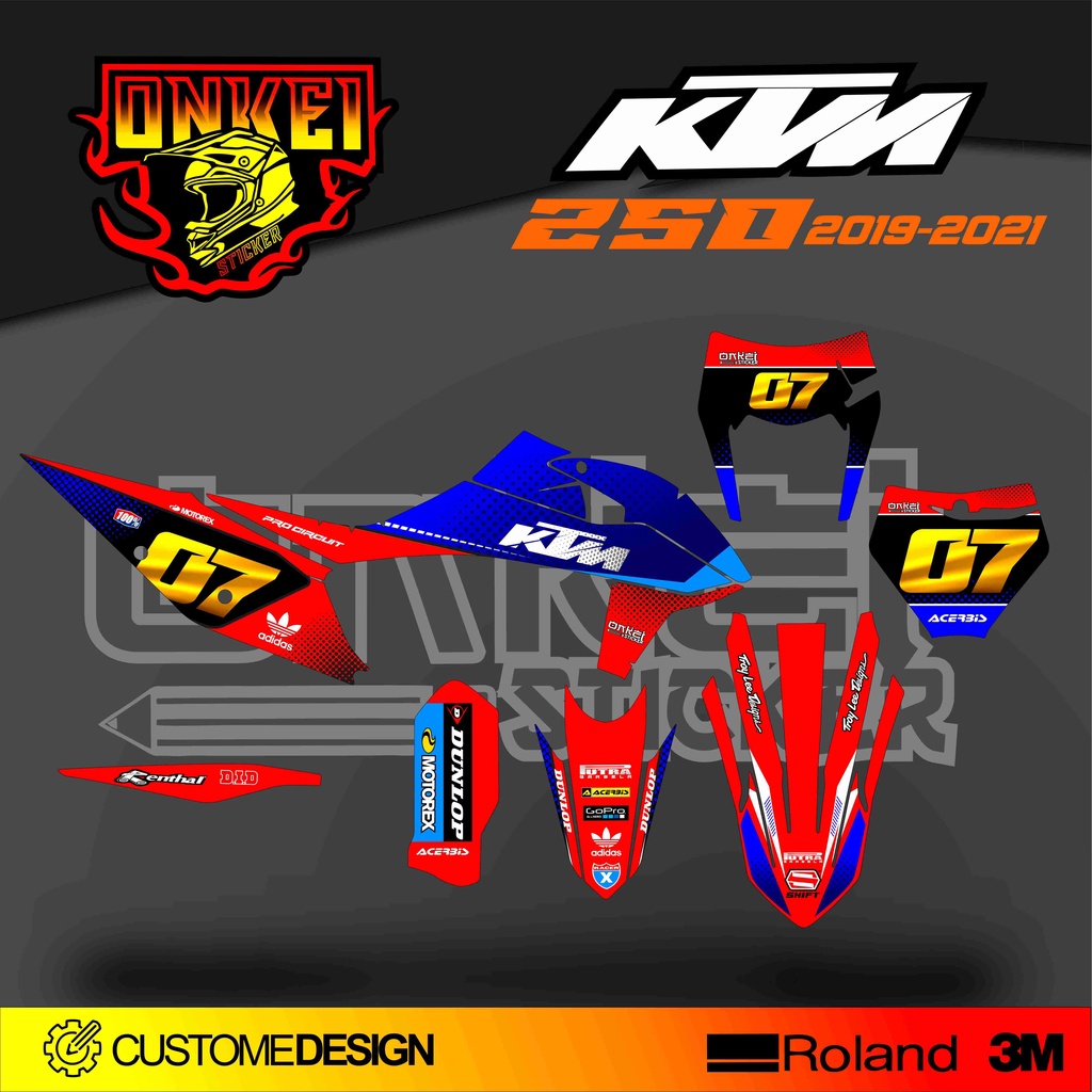DECAL STICKER KTM 250 SXF 2019-2021 RD