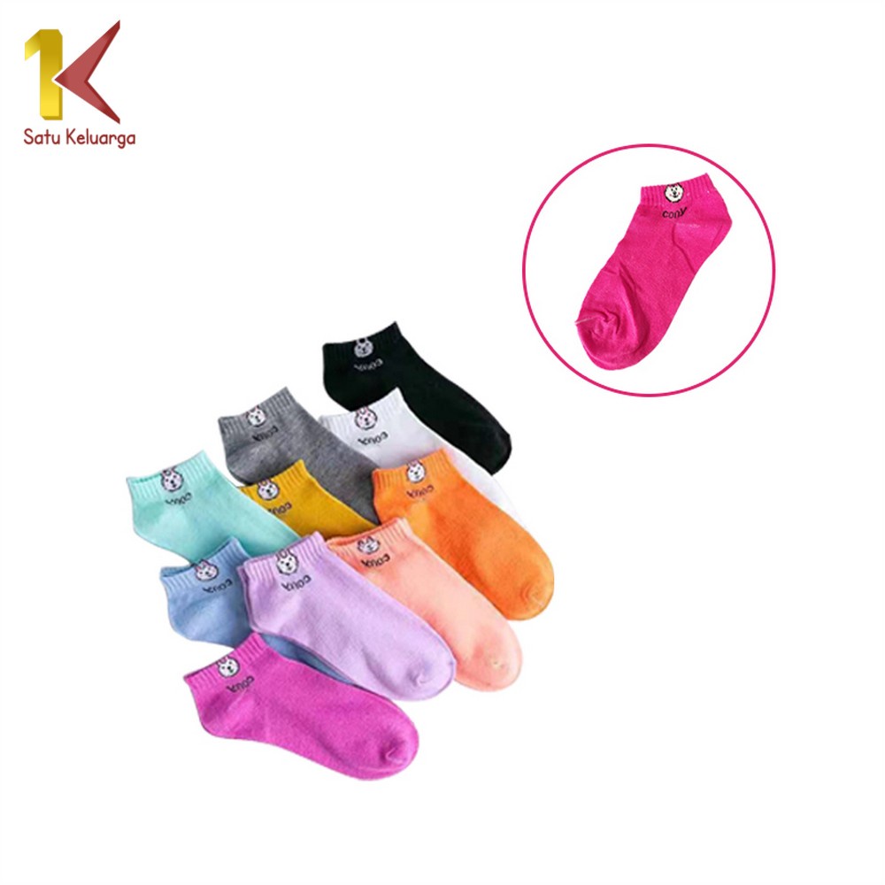 Satu Keluarga Kaos Kaki Semata Kaki Polos P55-P58 Kaos Kaki Pendek Dewasa / Kaos Kaki Ankle Wanita Motif-2