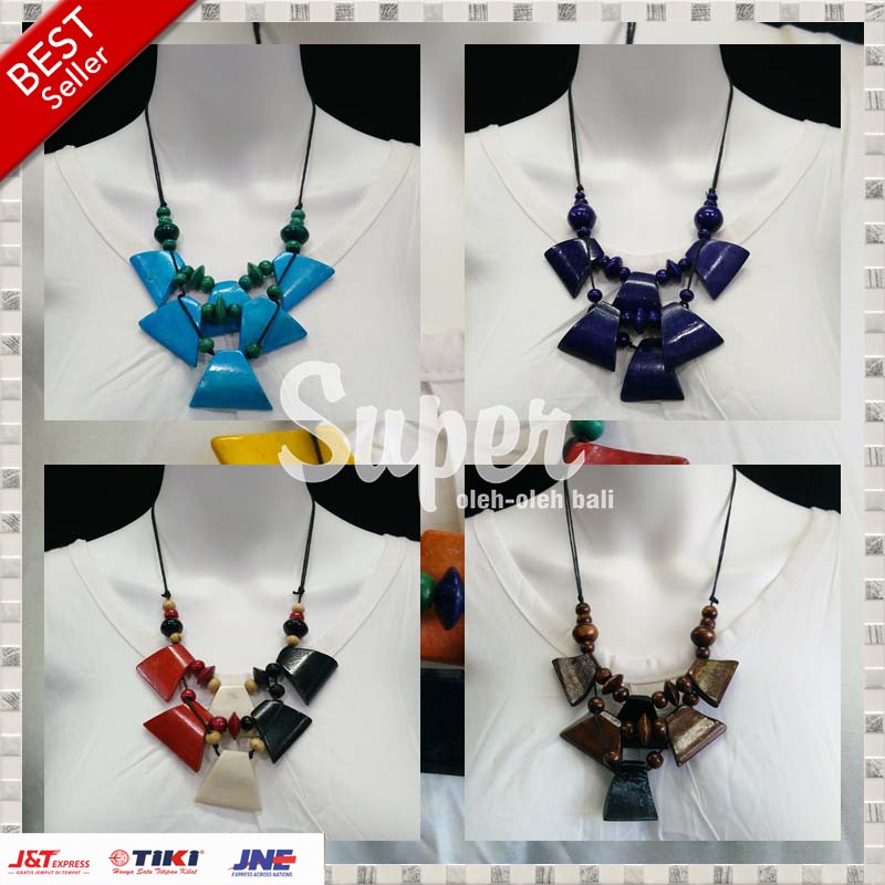 Kalung Tulang Kapak Kayu 2 Khas dari Bali asesoris kalung vintage