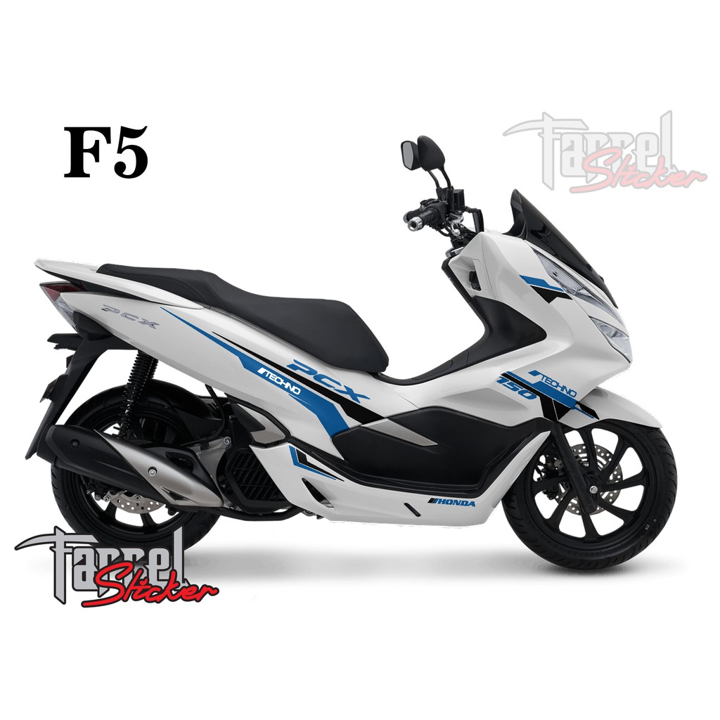 sticker pcx stiker stripping putih f5