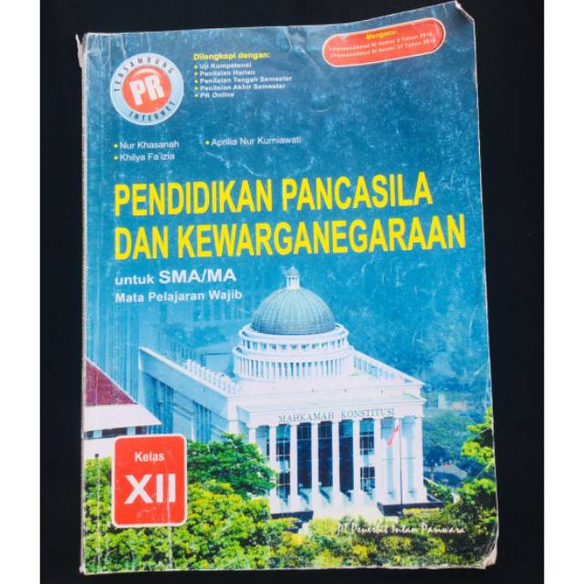 Buku Lks PPKn Untuk SMA/MA Kelas 12 K13 Intan Pariwara