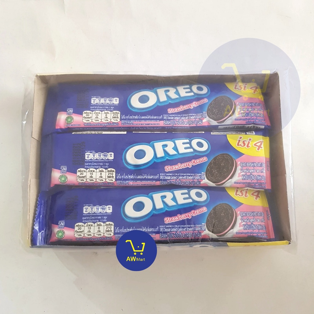 OREO ECER 2000 PER BOX 12 X 38GR (456GR) - ORIGINAL/STRAWBERRY/CHOCOLATE/ICE CREAM