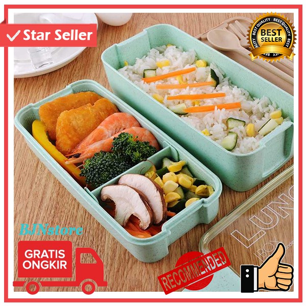 KOTAK MAKAN 3 Layer - kotak makan anti tumpah - kotak makan plastik tupperware / tempat bekal anak /