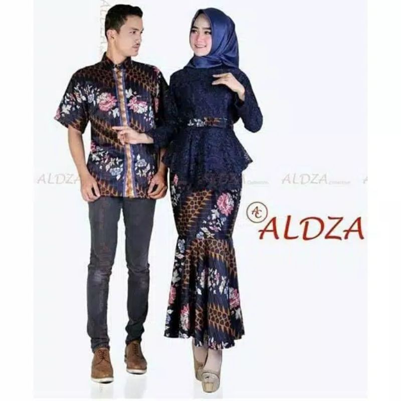 SET BAJU KEBAYA COUPLE/KEBAYA AURORA BATIK/KEMEJA SEMI SUTRA/COUPLE BATIK