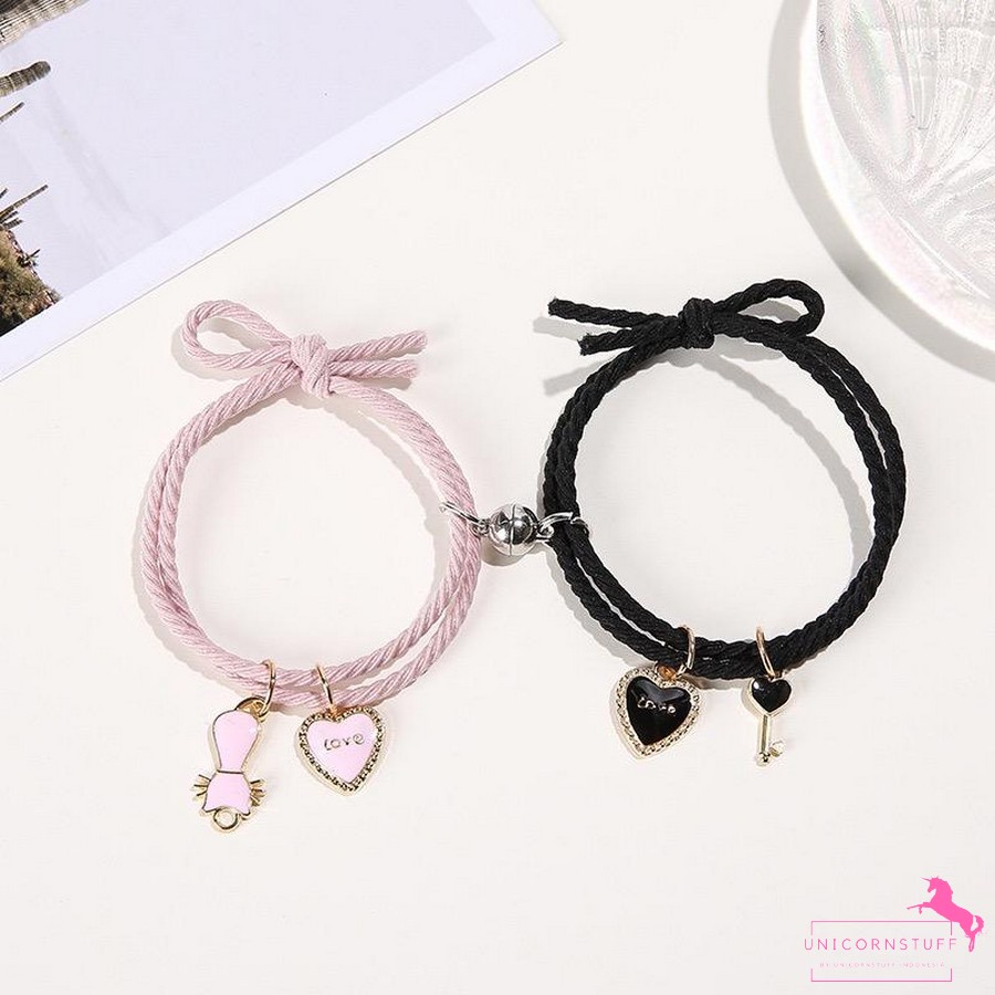 2 Gelang Couple Magnet Sahabat Bestfriends Anak Cewek Unicorn Kembaran Kado Hadiah Kembar Pasangan