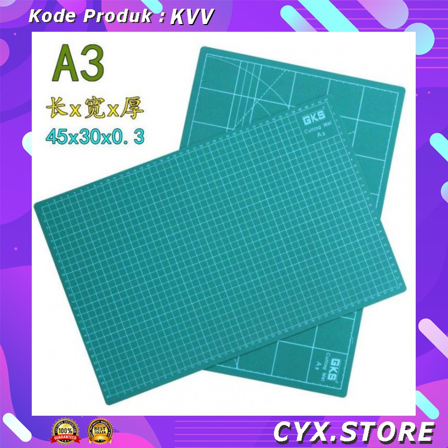 KVV GKS Work Cutting Mat Pad A3 45 x 30cm GKSA3 Green Grab Medan