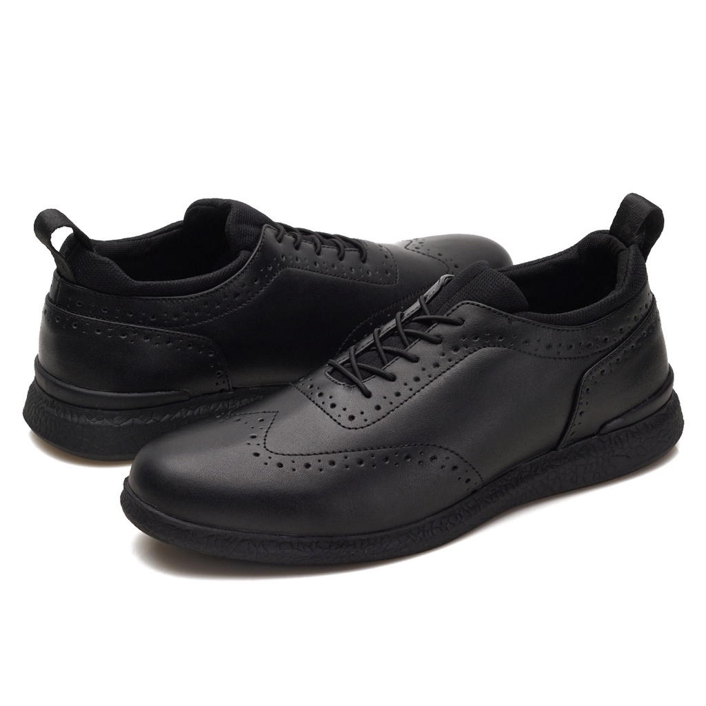 ARISTO BLACK ORIGINAL x KENZIOS Sepatu Kulit Sapi Asli Full Hitam Pria Formal Pantofel Tali Kerja Kantor Dinas Resmi Guru Kantoran Pesta Undangan Wedding Kondangan Nikah Wisuda Kuliah Semi Casual Derby Oxford Genuine Leather Kenzio Footwear Keren Terbaru
