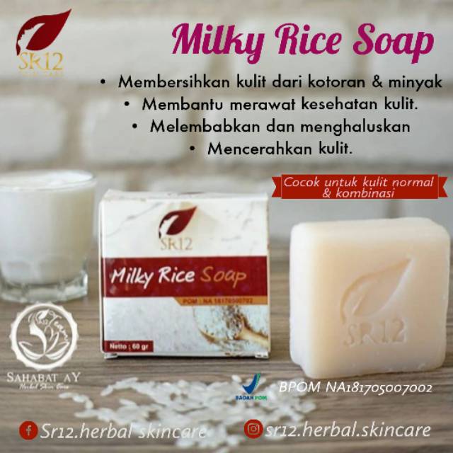 SABUN SUSU BERAS/ SABUN BERAS SUSU / SABUN SUSU  /SABUN PENCERAH KULIT