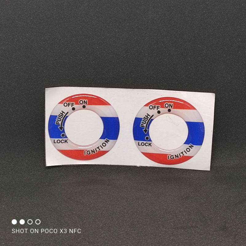 emblem tutup kunci yamaha mio stiker timbul thailook twotone