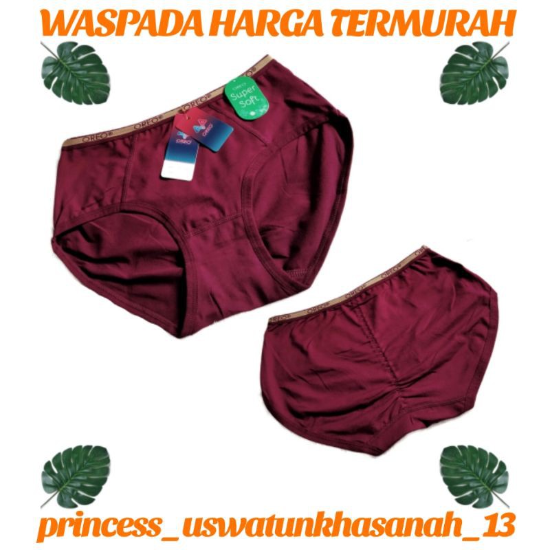 12 PCS (1 LUSIN) ART 034 | Celana Dalam Wanita Oreo Art BF1236 Super Soft I CD Perempuan Oreo Art BF