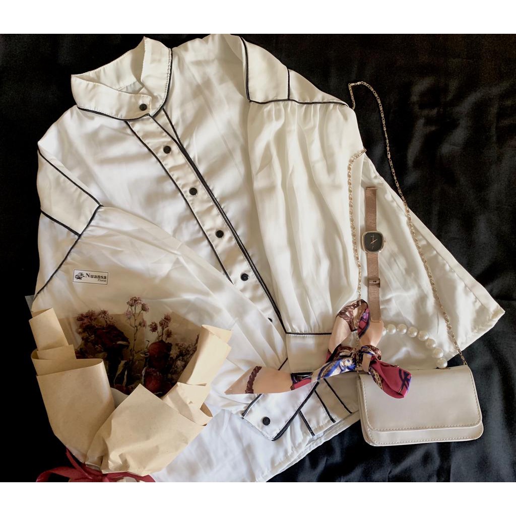 [NEW NE] SOLA LIST SHIRT BLOUSE/KEMEJA BRAND BE.GRACIOUS