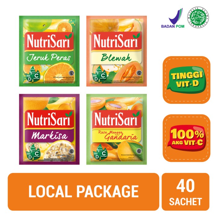 

✨COD✨ NutriSari 4 Rasa Local Package (40 Sch)