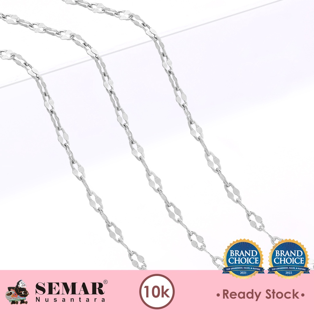 Kalung Emas Toscano Polos White Gold 10K Semar Nusantara