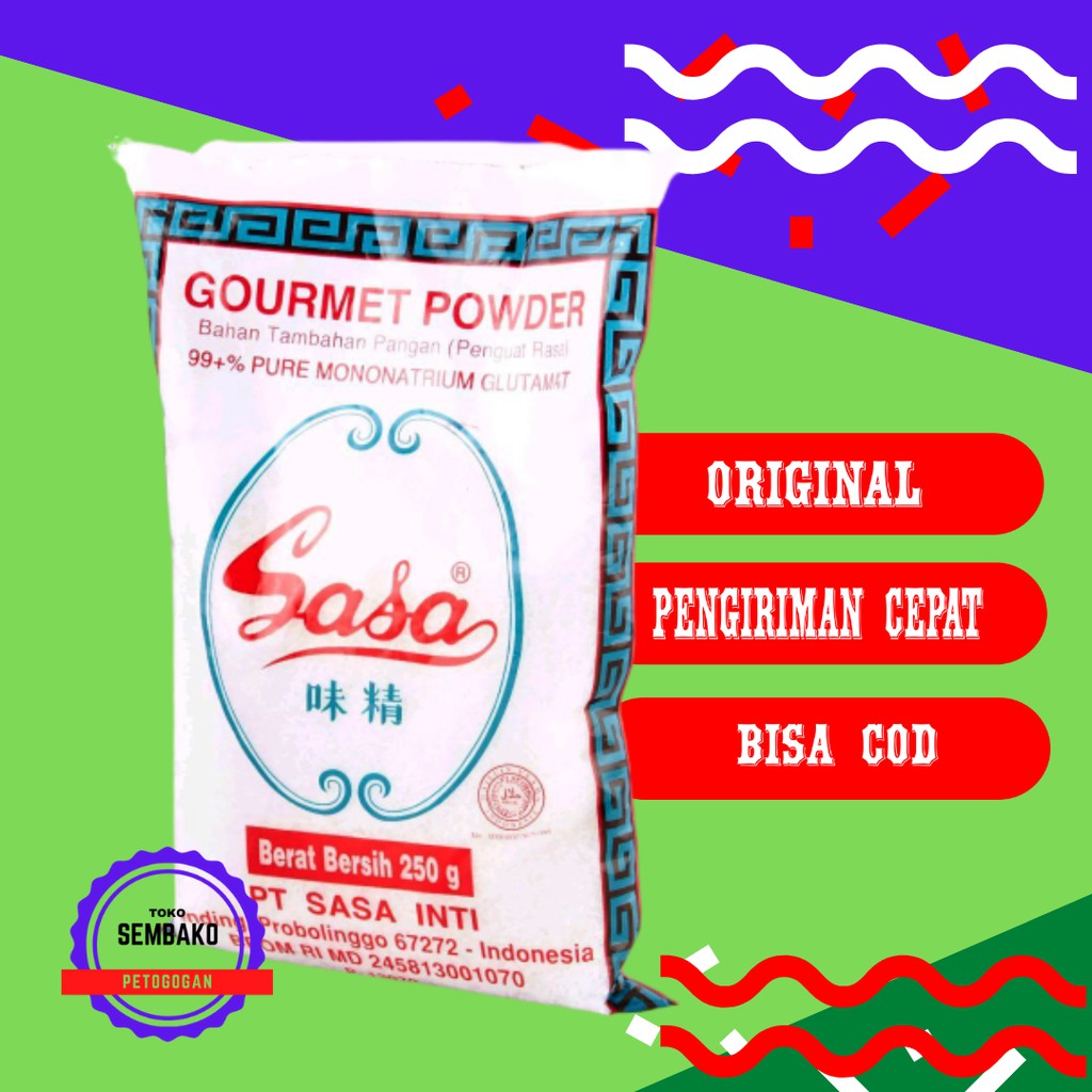 

Sasa Penyedap Rasa Kemasan Isi 250 Gram Toko Sembako Petogogan